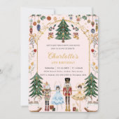Invitation Nutcracker Vintage Noël Anniversaire (Devant)