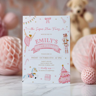 Invitation Nutcracker Winter Onederland 1er anniversaire