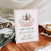Invitation Nutcracker Winter Onederland Rose 1er anniversaire