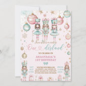 Invitation Nutcracker Winter Wonderland 1er Anniversaire (Devant)