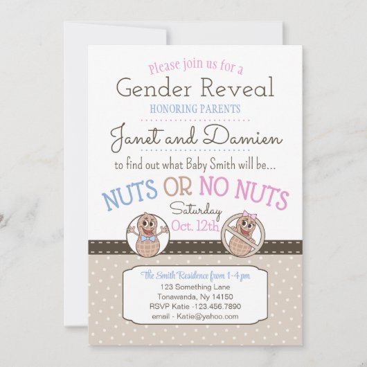 Invitation Nuts ou pas de nuts modifiable Genre Reveillez Inv (Devant)