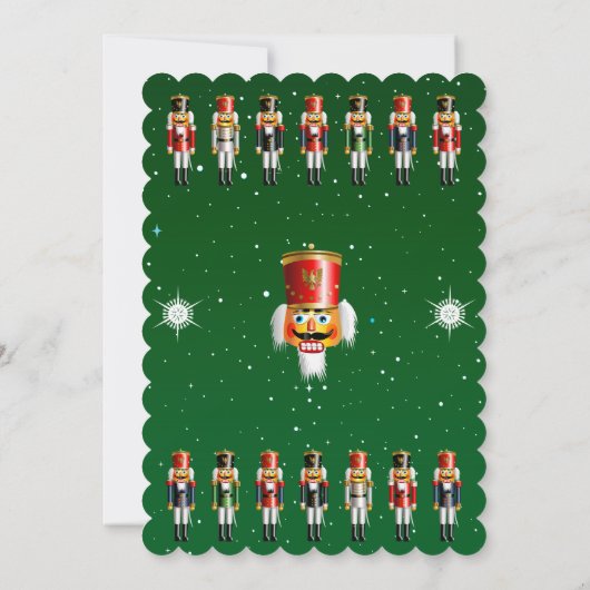 Invitation Nutty Nutcrackers Fête de Noël (Dos)