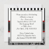 Invitation NY City Skyline BW Black White Striday (Dos)