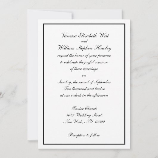 Invitation NY City Skyline ESB BW Etching Mariage (Dos)