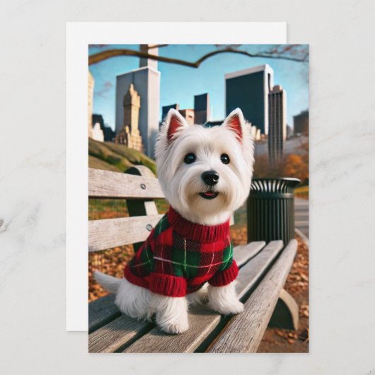 Invitation NY Westie (Devant / Derrière)