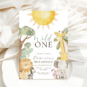 Invitation Nyala Safari Animaux premier anniversaire