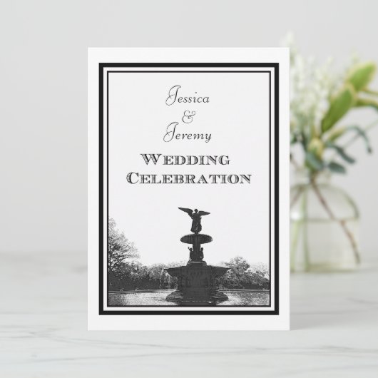 Invitation NYC Central Park Bethesda do-it-yourself Etch Mari (Debout devant)