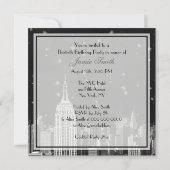 Invitation NYC ESB Skyline Etched Black Starry Birthday Pty (Dos)