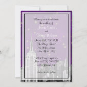 Invitation NYC ESB Skyline Etted Purple Starry Mariage (Dos)