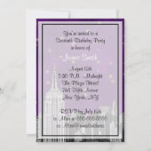 Invitation NYC ESB Skyline Gravé Étoile Violette Douce 16 V (Dos)