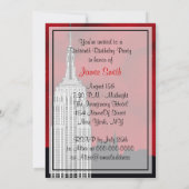 Invitation NYC ESB Skyline Silhouette rouge étoile BG2 Sweet  (Dos)