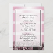 Invitation NYC Etched Skyline 2 Pink BG, Blue Ribbon Annivers (Dos)