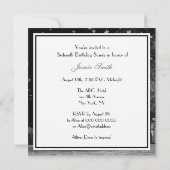 Invitation NYC Etched Skyline Black BG Wht Heart Sweet 16 SQ2 (Dos)