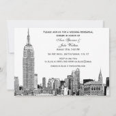 Invitation NYC Skyline 01 Gravé DIY BG Couleur Dîner de Répét (Dos)