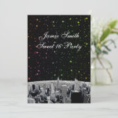 Invitation NYC Skyline 2 Rainbow Star Sweet Etched 16 V (Debout devant)