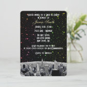 Invitation NYC Skyline 2 Rainbow Star Sweet Etched 16 V (Debout devant)