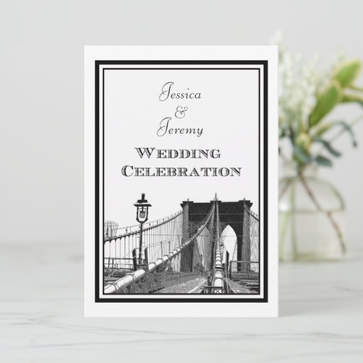 Invitation NYC Skyline Brooklyn Bridge #2 do-it-yourself Mari (Debout devant)