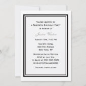 Invitation NYC Skyline Brooklyn Bridge #2 fête d'anniversaire (Dos)