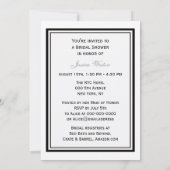 Invitation NYC Skyline Brooklyn Bridge #2 Fête des mariées (Dos)