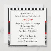 Invitation NYC Skyline Brooklyn Bridge Bateau 2 Sweet 16 Invi (Dos)