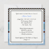 Invitation NYC Skyline Brooklyn Bridge Bateau 4P Fête des mar (Dos)