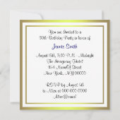 Invitation NYC Skyline Brooklyn Bridge, Bateau Blue Wt Annive (Dos)