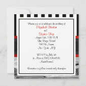 Invitation NYC Skyline Brooklyn Bridge Blk White P2 Mariage (Dos)