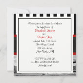 Invitation NYC Skyline Brooklyn Bridge Blk Wht P2 Fiançailles (Dos)