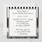 Invitation NYC Skyline BW Black White Stripe P Sweet 16 Party (Dos)