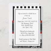 Invitation NYC Skyline BW noir blanc bande 2 Fête des mariées (Dos)