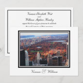 Invitation NYC Skyline Central Park Du Mariage Au-Dessus Invi (Devant / Derrière)
