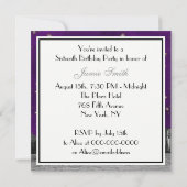 Invitation NYC Skyline Etched #3 Purple Gold Star Sweet 16 (Dos)