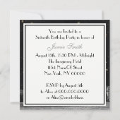 Invitation NYC Skyline gravé #3 Black Gold Star Sweet 16 (Dos)