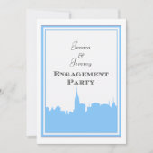 Invitation NYC Skyline Lt Blue Silhouette #2 do-it-yourself F (Devant)