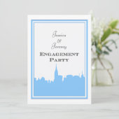 Invitation NYC Skyline Lt Blue Silhouette #2 do-it-yourself F (Debout devant)