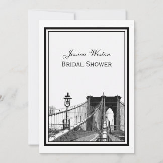 Invitation NYC Skyline Pont de Brooklyn #2 Enterrement de vi