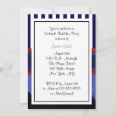 Invitation NYC Skyline Sil Blue Sky2 Blue Wht Strp Sweet 16 V (Dos)