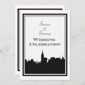 Invitation NYC Skyline Silhouette #2 do-it-yourself Mariage I (Devant / Derrière)