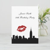Invitation NYC Skyline Silhouette, Biss ESB #1 BW Anniversair (Debout devant)