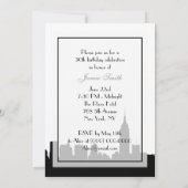 Invitation NYC Skyline Silhouette, Biss ESB #1 BW Anniversair (Dos)