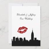 Invitation NYC Skyline Silhouette, Biss ESB #1 BW Mariage V (Devant)