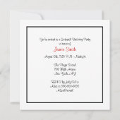 Invitation NYC Skyline Silhouette BW Red Sweet 16 SQ (Dos)