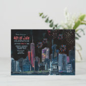 Invitation NYC Skyline Starry Night 4 juillet Célébration (Debout devant)
