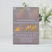 Invitation NYE Party Invitation, Nouvel An Personnaliser (Debout devant)