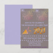 Invitation NYE Party Invitation, Nouvel An Personnaliser (Devant / Derrière)