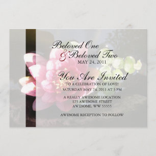 Invitation Nymphéa rose ensoleillé