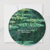 Invitation NYMPHÉAS DANS UN JARDIN D'EAU by Claude Monet (Dos)