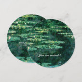 Invitation NYMPHÉAS DANS UN POND VERT par Claude Monet (Devant / Derrière)