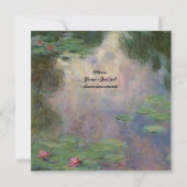 INVITATION NYMPHÉAS REFLETS EN ROSE VERT BLEU (Dos)