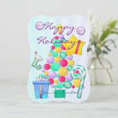 Invitation O Christmas Whimsey Folk Art (Debout devant)